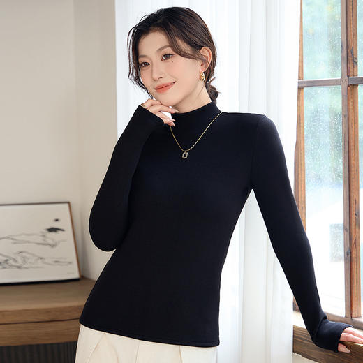 【秋冬必备 情侣同款！】秋冬加绒加厚，螺纹同色，柔软舒适，高弹贴合，保暖防风，修身显瘦。男女通用，多种风格。保暖防风，内搭外穿皆可！ 商品图6