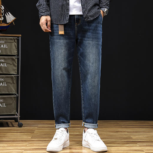 【新款DQ】大依优型大码潮款松紧腰牛仔裤棉质YKK拉链加肥加大宽松男士胖子显瘦潮流弹力舒适 商品图6