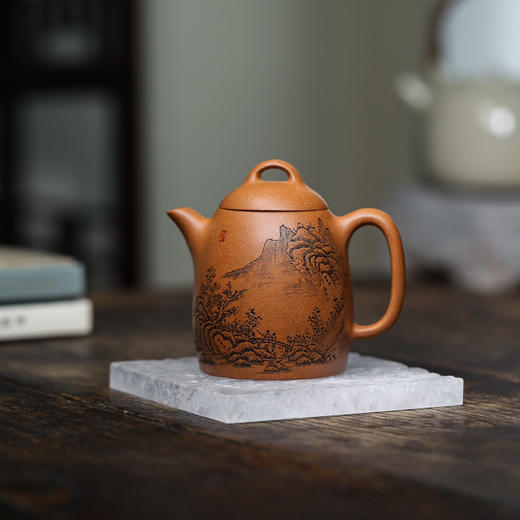 【青山特惠】宜兴 原矿降坡泥 秦权 手工紫砂壶.200cc. 王强 商品图0