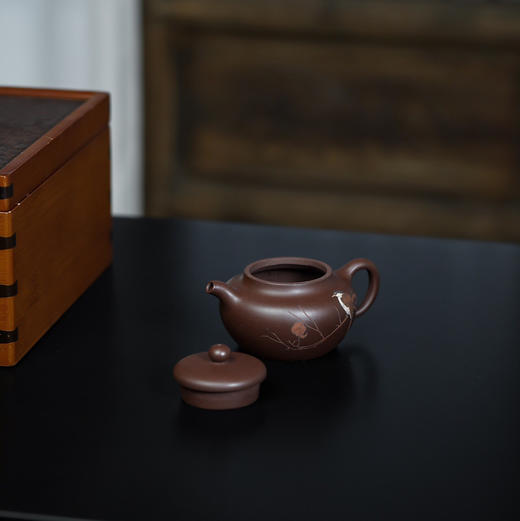 【青山特惠】宜兴 原矿紫泥 柿圆 手工紫砂壶.175cc.杨晓燕. 商品图6