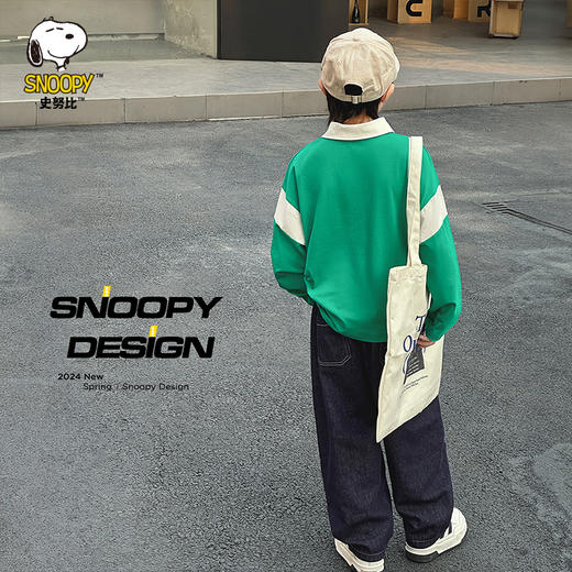 【清仓捡漏】【130-160】【史努比】男童春秋款长袖T恤POLO衫 商品图3