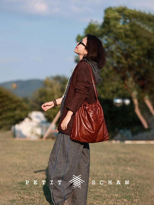 PETIT SCHAN小闪 BAG#012 The Shell of Time 时间的皮壳 意大利进口高级感植鞣小羊皮单肩斜挎包 商品图2