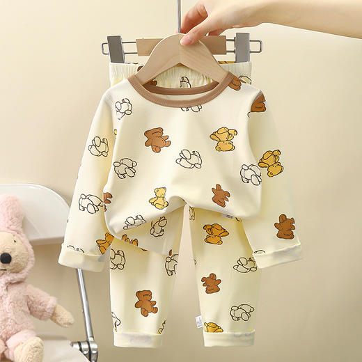 宝宝秋季新款【儿童内衣套装】男童家居服 女童衣服莱卡棉睡衣童装 商品图2