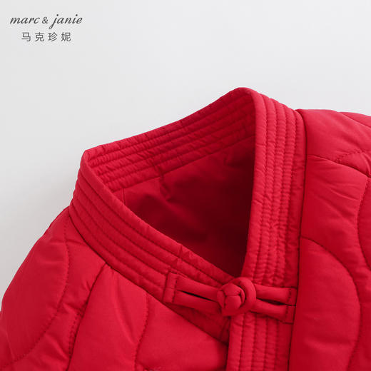 马克珍妮秋冬装 男女童国风新中式交领夹棉保暖外套 241192 商品图3