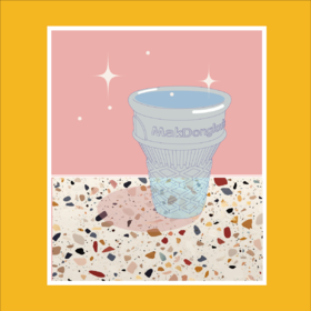 yeiyei|300ml甜筒玻璃杯|麦门永存|四色可选