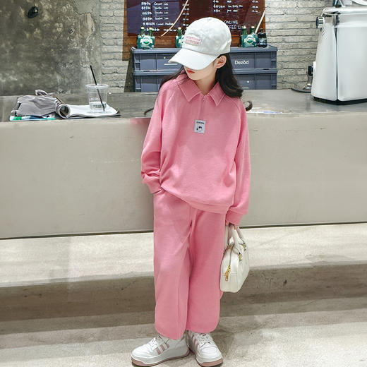 【清仓捡漏】【2件套】【130-160】【史努比】女童春秋款时尚华夫格卫衣套装 商品图0