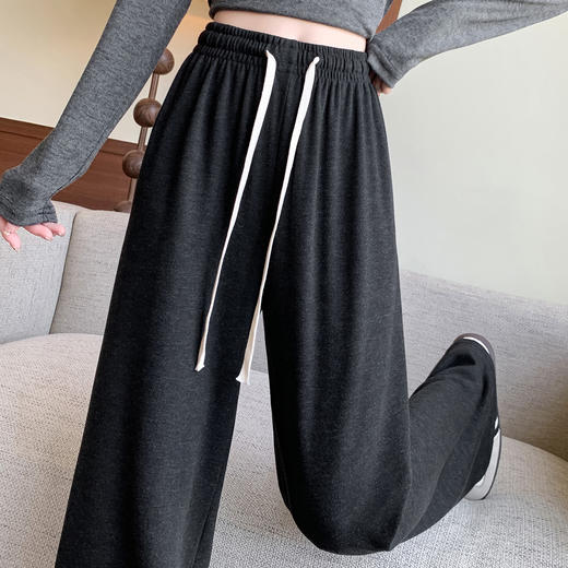 【弹力高腰显瘦】女式打底裤宽松垂顺阔腿裤女百搭显腿长休闲裤柔感休闲打底裤 商品图1