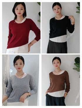 485753福利款  假两件羊毛衫