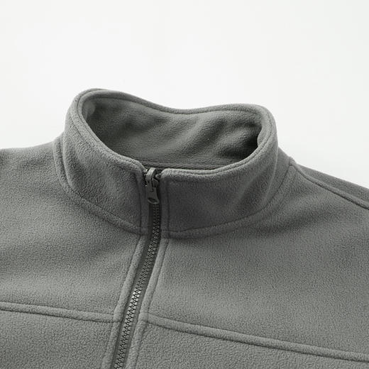 【抓绒衣】【新款DZP】大依优型大码男装立领夹克抓绒衣加肥加大休闲夹克胖子宽松外套上衣 商品图9