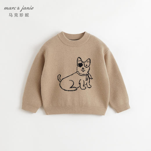 马克珍妮男童萌趣动物绵羊毛针织衫毛衣2024年秋冬新款241769 商品图2