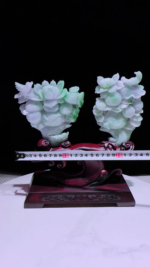 620340翡翠摆件【龙凤吉祥 龙凤角杯】 商品图2