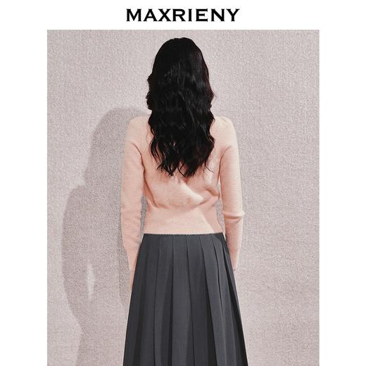 MAXRIENY浪漫优雅外套女秋冬新款蔷薇粉珍珠扣千金小香风早秋上衣(货号:MF85JA766) 商品图3
