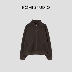 ROMI STUDIO“温暖已至”绵羊毛混纺内加绒立领夹克外套RW24WS40264