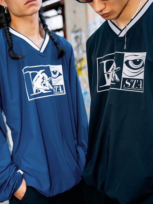 BK2024秋季复古拼接宽松训练服长袖 商品图1