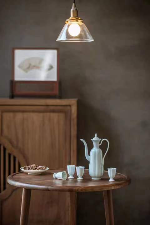 湖田影青宋式瓜棱酒具 商品图0