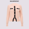 MAXRIENY浪漫优雅外套女秋冬新款蔷薇粉珍珠扣千金小香风早秋上衣(货号:MF85JA766) 商品缩略图4