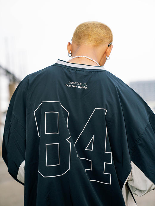 BK2024秋季复古拼接宽松训练服长袖 商品图6