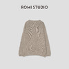 ROMI STUDIO“松弛自在”3针单边亚麻棉混纺肌理感V领开衫 432WS014 商品缩略图1