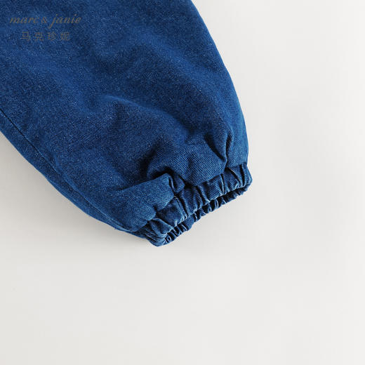 马克珍妮女童休闲加棉牛仔灯笼裤2024年秋冬新款裤子241327 商品图5