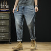 【新款DQ】大依优型大码潮款松紧腰牛仔裤棉质YKK拉链加肥加大宽松男士胖子显瘦潮流弹力舒适 商品缩略图0