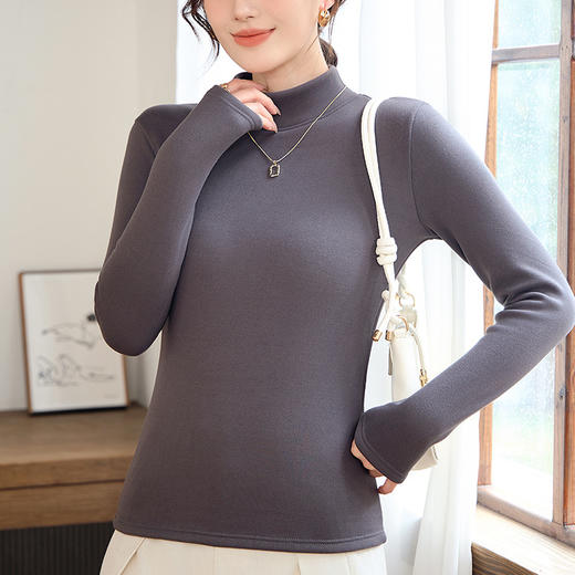 【秋冬必备 情侣同款！】秋冬加绒加厚，螺纹同色，柔软舒适，高弹贴合，保暖防风，修身显瘦。男女通用，多种风格。保暖防风，内搭外穿皆可！ 商品图7