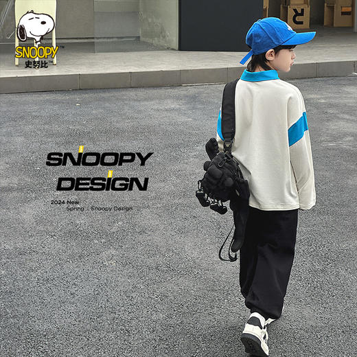 【清仓捡漏】【130-160】【史努比】男童春秋款长袖T恤POLO衫 商品图1