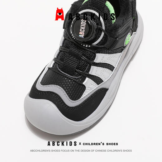 ABCkids童鞋男童中大童运动鞋加绒二棉鞋冬季童鞋保暖儿童棉鞋 商品图2