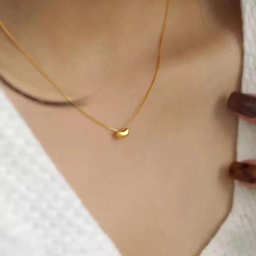 足金相思豆项链（赠银链） 商品图3