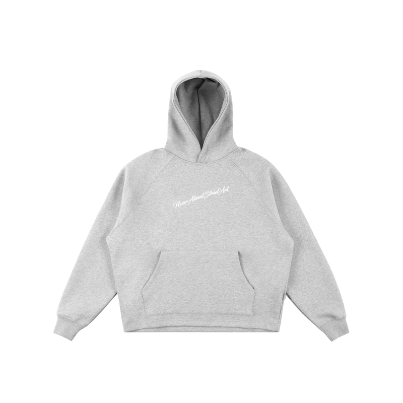 S.LAB | NASA系列灰色短宽插肩帽衫