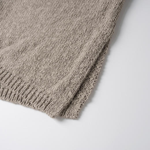 ROMI STUDIO“松弛自在”3针单边亚麻棉混纺肌理感V领开衫 432WS014 商品图5