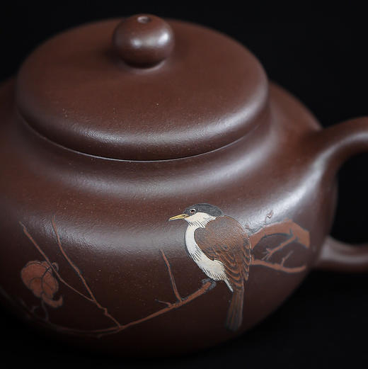 【青山特惠】宜兴 原矿紫泥 柿圆 手工紫砂壶.175cc.杨晓燕. 商品图3