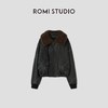 ROMI STUDIO土耳其进口牛皮拼羊皮毛毛领短款夹克皮衣RW24WW80405 商品缩略图0