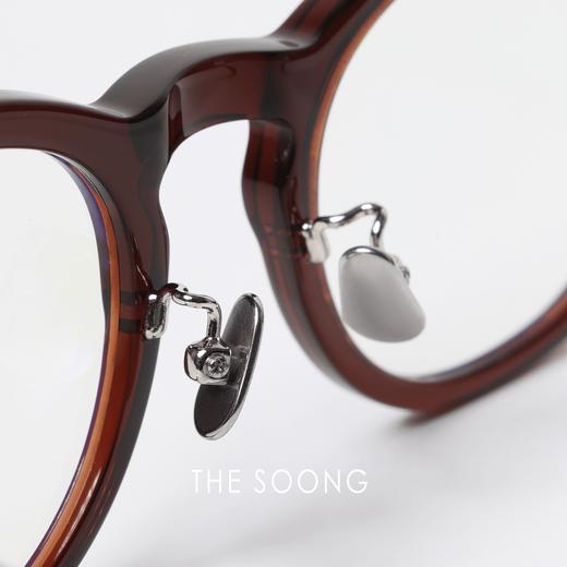 THESOONG复古板材椭圆框可调节鼻托舒适防蓝光眼镜HWZB5460 商品图4