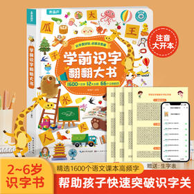 【青葫芦】学前识字翻翻大书 2~6岁识字书 大开本注音版