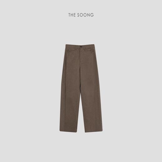THESOONG"摩卡美学"*100%长绒棉弧线剪舒适肌理感休闲裤HWKZ5082 商品图0