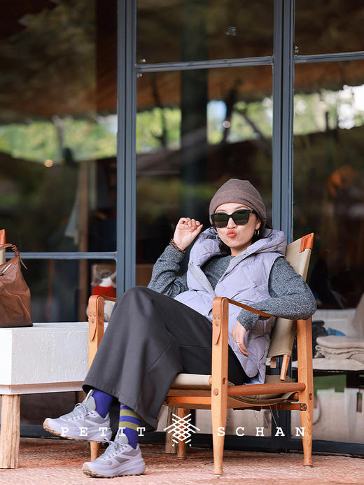 PETIT SCHAN小闪 CLO#608 Sesame sugar 芝麻糖 羊毛羊绒无缝一体圆领花纱针织毛衣 商品图3