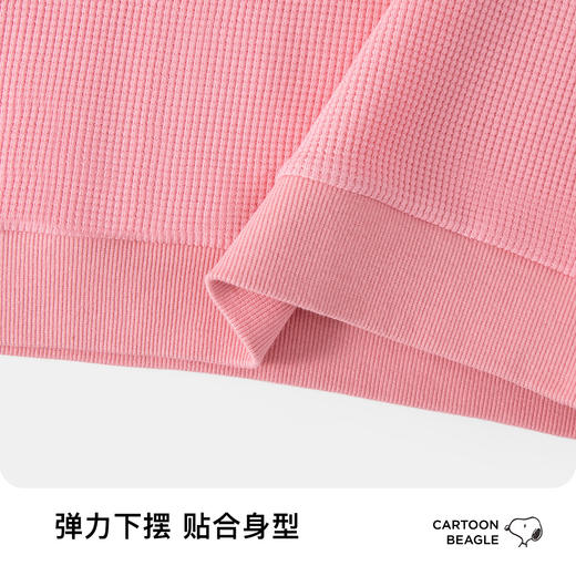 【清仓捡漏】【2件套】【130-160】【史努比】女童春秋款时尚华夫格卫衣套装 商品图12