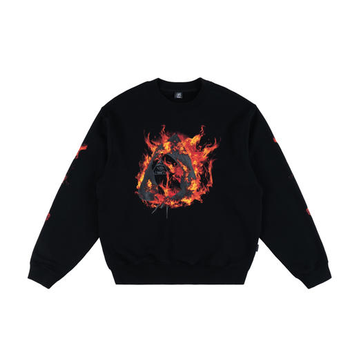 BK2024秋季红蓝火焰套头圆领长袖卫衣 商品图10