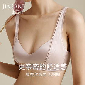 【里外桑蚕丝】金三塔桑蚕丝提花缎面文胸女无钢圈侧推聚拢内衣新品  NZFED303