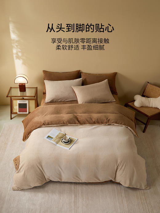 佳丽斯牛奶绒四件套珊瑚绒加厚床单法兰绒保暖被套床上用品双面绒 商品图7