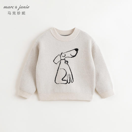 马克珍妮男童萌趣动物绵羊毛针织衫毛衣2024年秋冬新款241769 商品图1