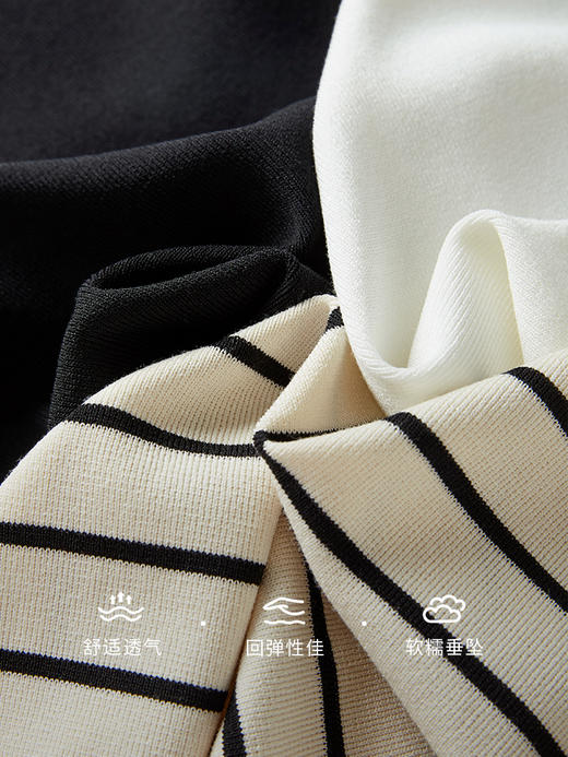 【129选3件，不退换】熙世界条纹冰丝针织小吊带背心2025夏季新款内搭无袖方领打底上衣 商品图3