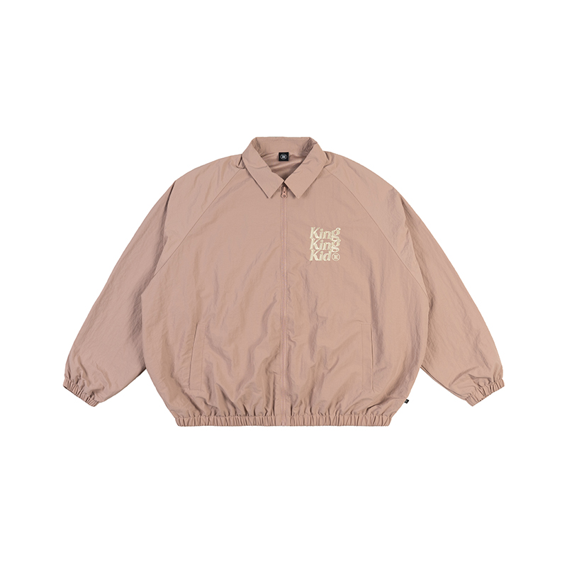 BK2024秋季KKK尼龙翻领教练夹克外套 粉色限定款