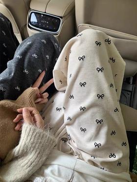 <曾小咸推荐>  升级版糯米绒蝴蝶结阔腿裤 日常119/件 活动价79.99！！【预售款，预计3-15天发货】