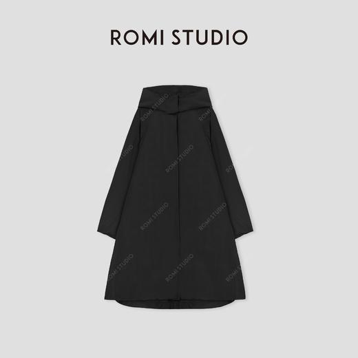 ROMI STUDIO“棕标甄选” 90白鹅绒高克重立领连帽羽绒服 434MS002 商品图0