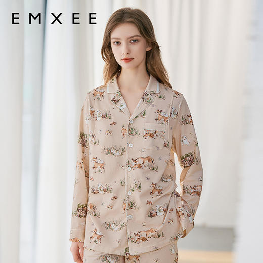 【家居服专场】EMXEE嫚熙印花哺乳家居服两件套 商品图5