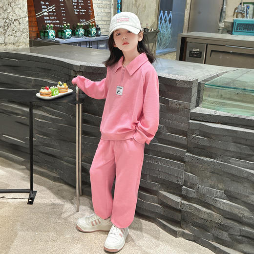 【清仓捡漏】【2件套】【130-160】【史努比】女童春秋款时尚华夫格卫衣套装 商品图2