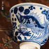 问鼎天石窑白陶泥元青花福禄杯（鱼藻纹） 商品缩略图2