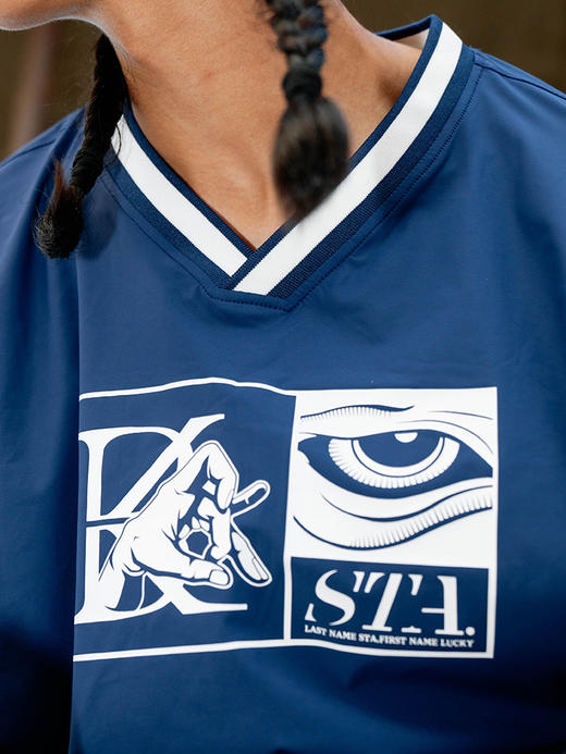 BK2024秋季复古拼接宽松训练服长袖 商品图5