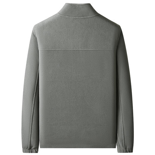 【抓绒衣】【新款DZP】大依优型大码男装立领夹克抓绒衣加肥加大休闲夹克胖子宽松外套上衣 商品图6